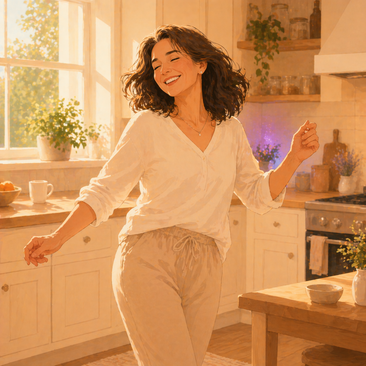 Madre tranquila y libre